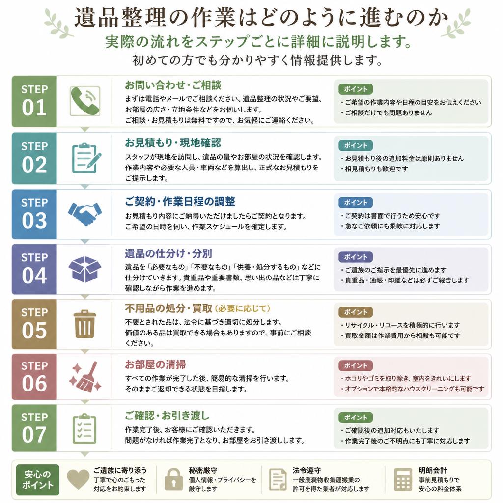 遺品整理の流れ