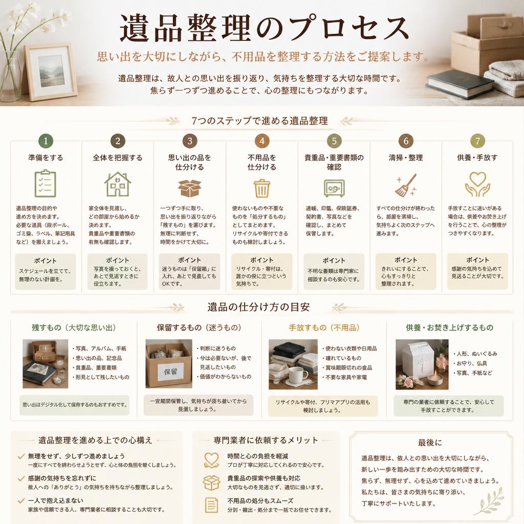 遺品整理サービス - 思い出を尊重しつつ整理