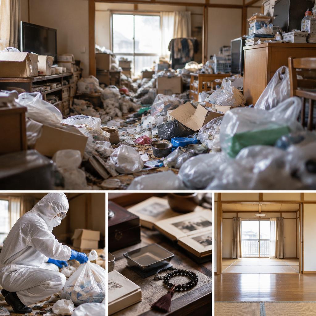【緊急対応】実家のゴミ屋敷・特殊清掃、遺品整理まで。まずは初期対応から、専門スタッフが心を込めてサポートします。